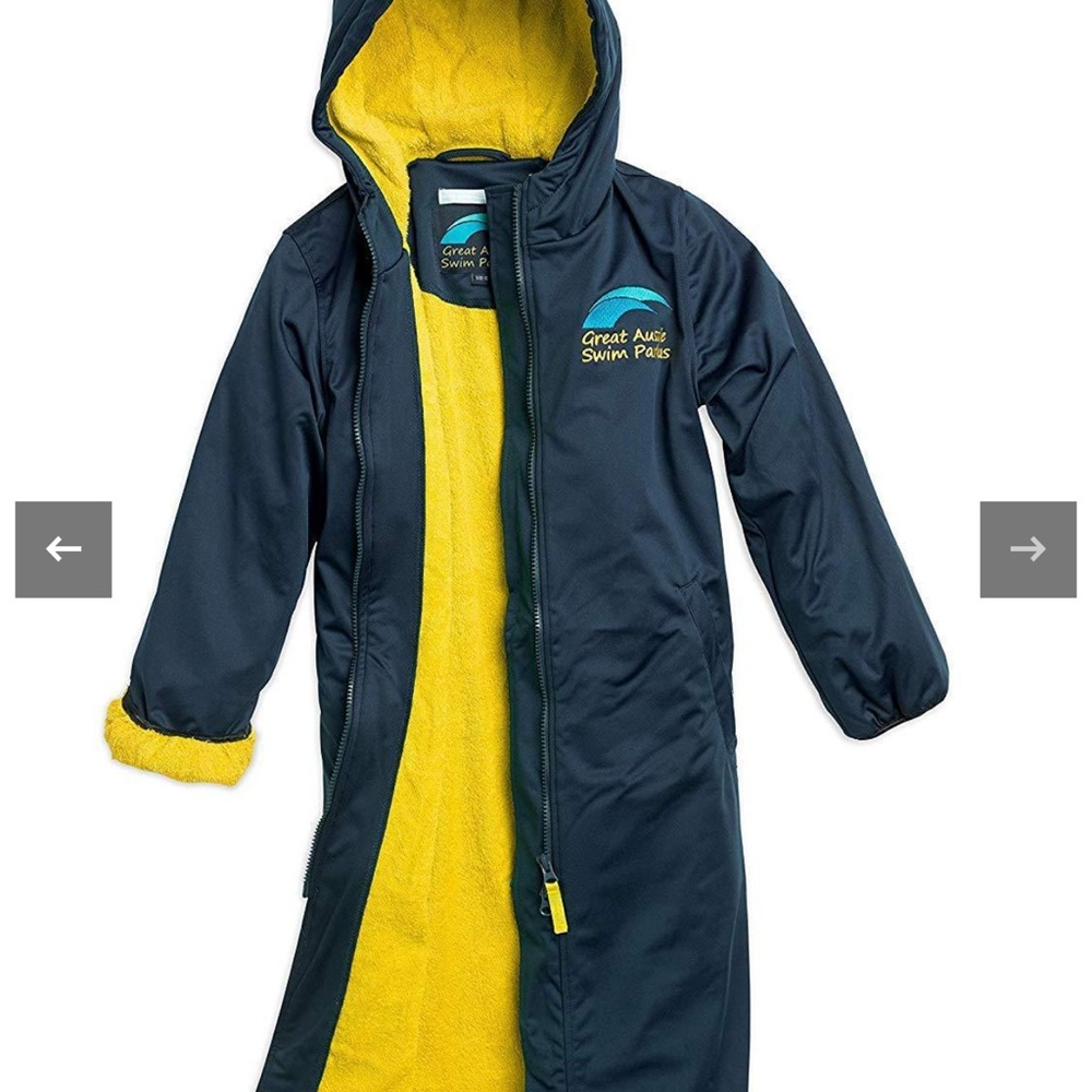 Great Aussie Swim Parka for Kids - Navy and Yellow
